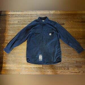 carhartt fr long sleeve shirt large Blue Distressed!!